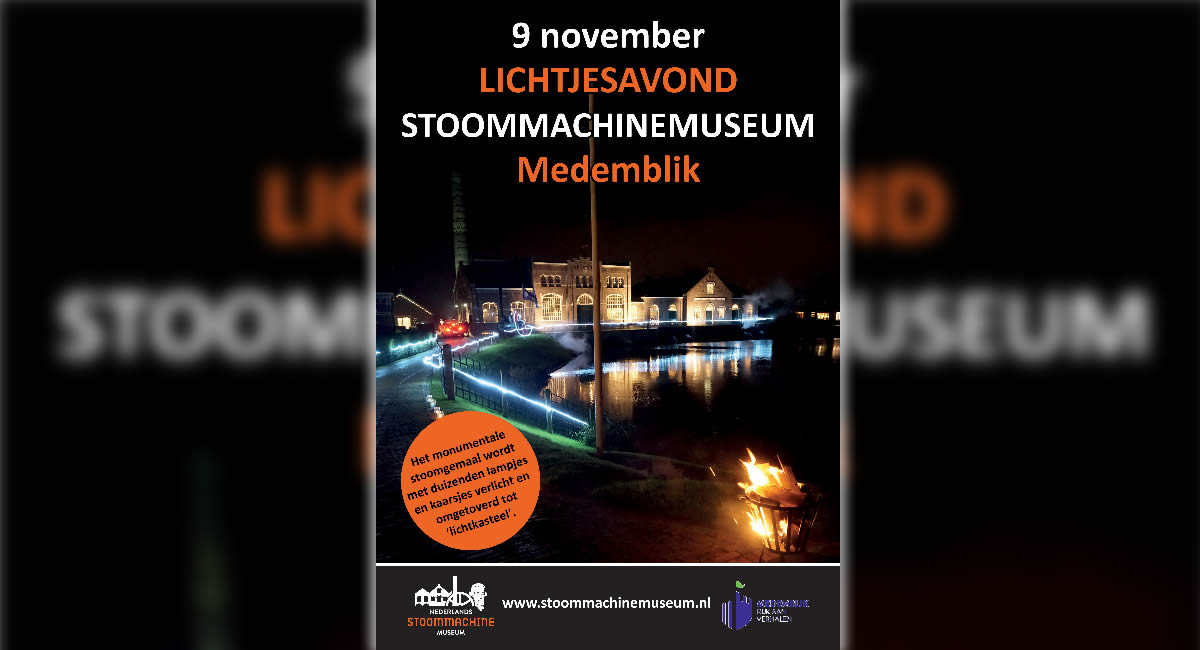 Stoommachinemuseum sluit seizoen af met straattheater en lichtjesavond