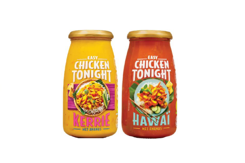 Terughaalactie Chicken Tonight Kerrie en Chicken Tonight Hawaï, er kan glas in zitten