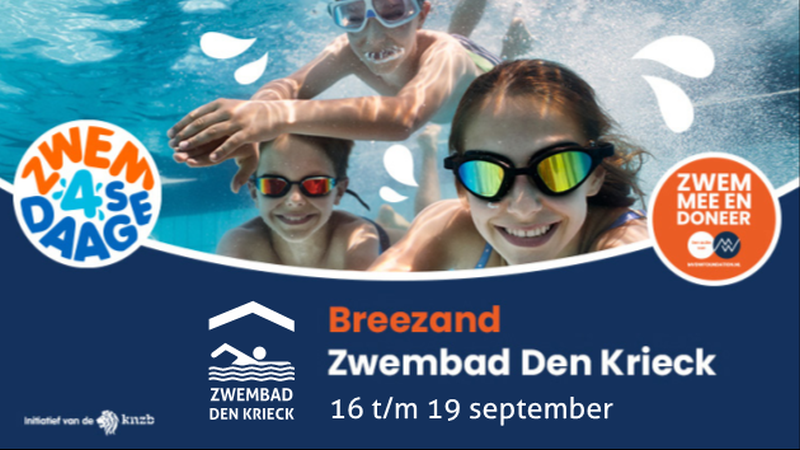 Zwem4daagse in Breezand. Blijven zwemmen voor plezier en veiligheid